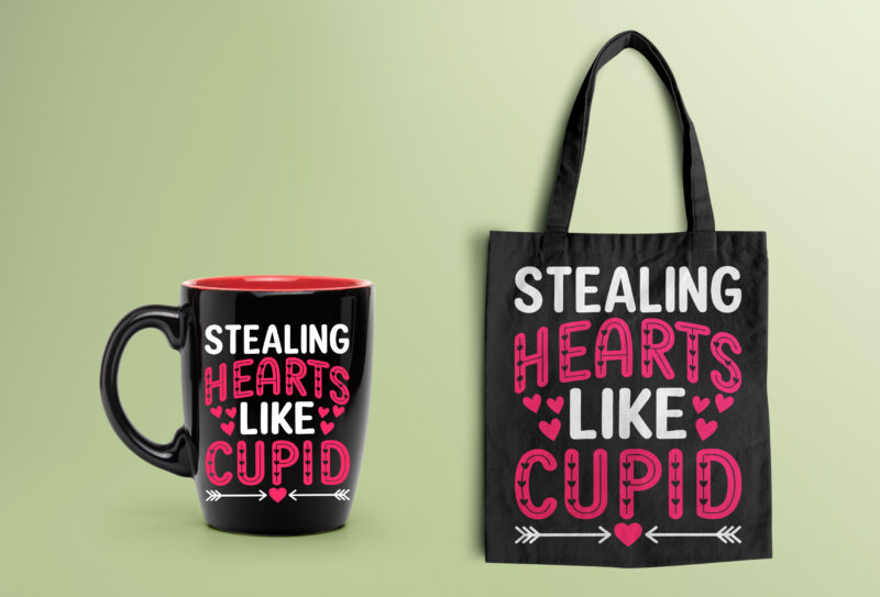 Stealing Hearts Like Cupid Valentine T-shirt Design-valentines day t-shirt design, cupid t shirt, valentine t-shirt svg, valentino t-shirt, valentines day shirt designs, ideas for valentine's day, t shirt design for