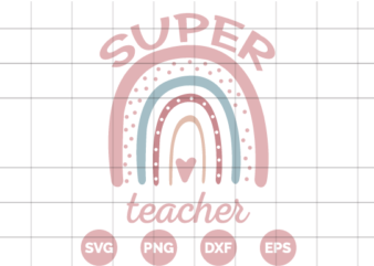 Super Teacher T Shirt Design