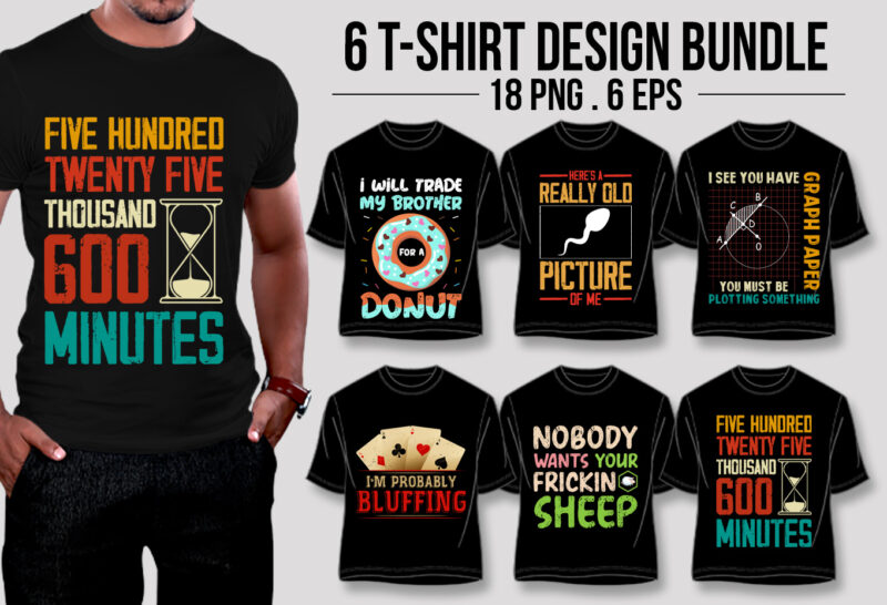T-Shirt Design Bundle For Pod