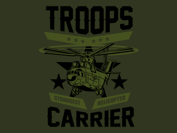 Troops carrier t shirt designs for sale