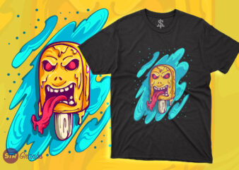 Monster Stick Ice Cream t shirt designs for sale