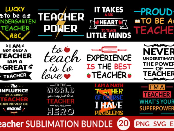 World teachers’ day quote bundle, world teachers’ day sublimation bundle, world teachers’ day t-shirt bundle
