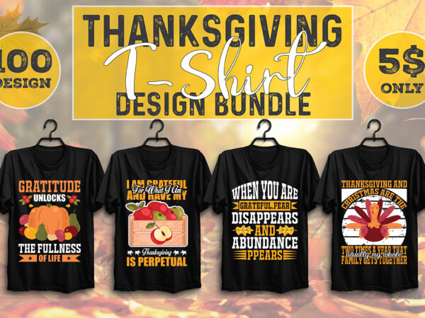 Thanksgiving t-shirt design bundle