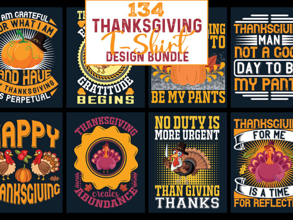 Thanksgiving t-shirt design bundle