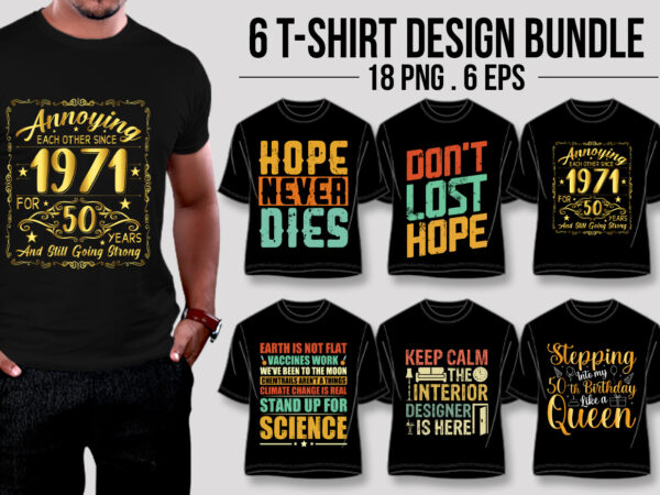 Typography t-shirt design bundle