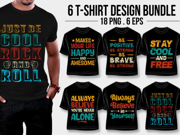 Typography t-shirt design bundle
