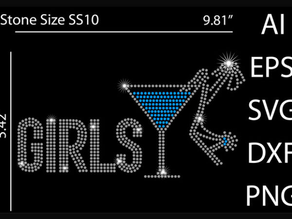 Girls rhinestone design