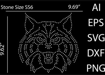 Tiger rhinestone design