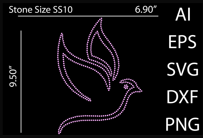 Brid rhinestone design