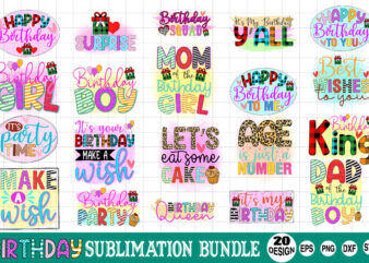 Birthday sublimation bundle