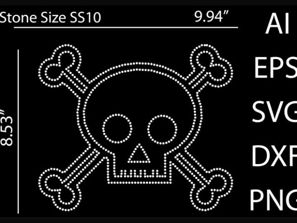 Skull rhinestone design