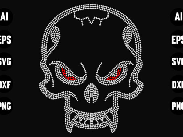 Skull rhinestone design