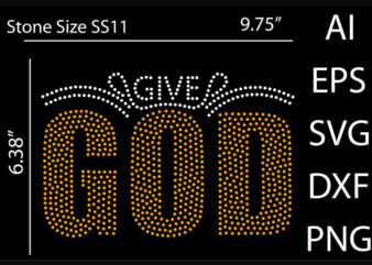 Give god rhinestone design