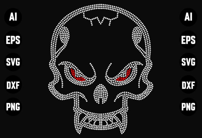 Skull rhinestone design