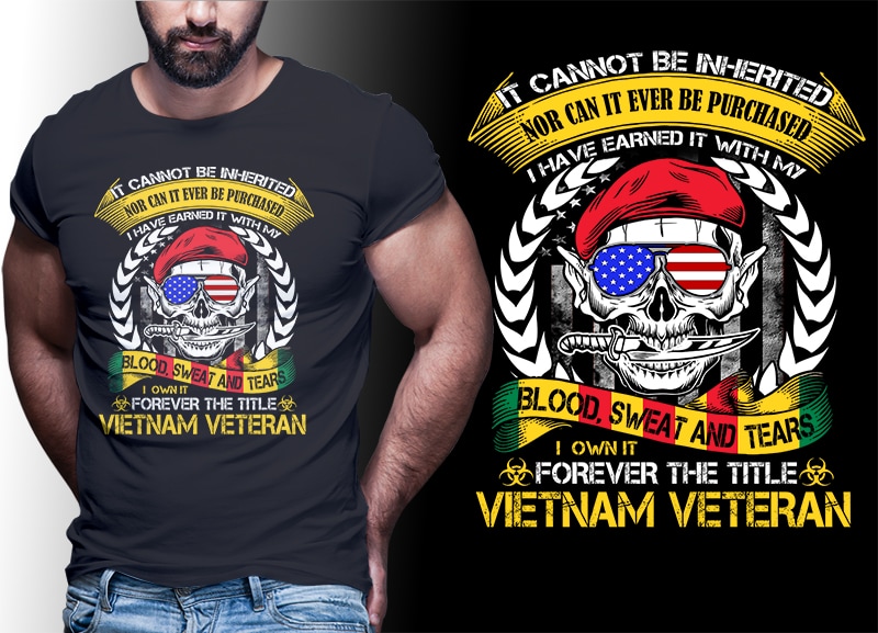 39 VIETNAM VETERAN t shirt designs bundles