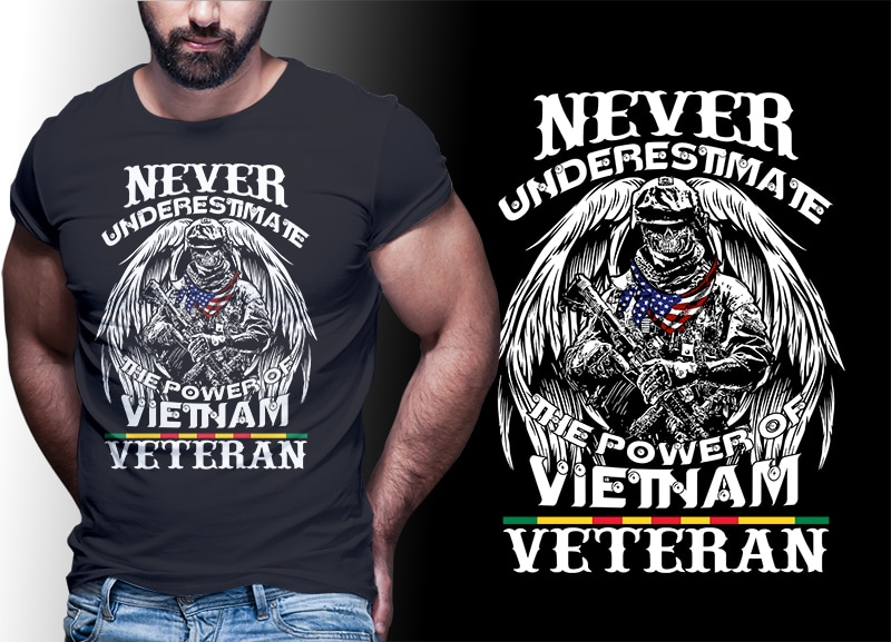 39 VIETNAM VETERAN t shirt designs bundles