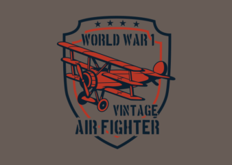 VINTAGE AIR FIGHTER t shirt vector art