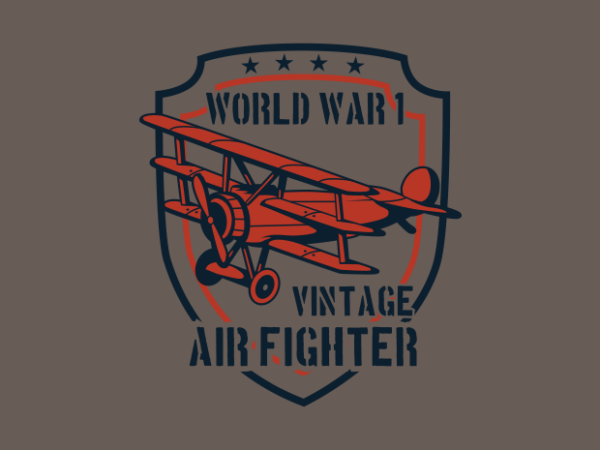 Vintage air fighter t shirt vector art