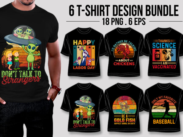 Vintage retro t-shirt design bundle