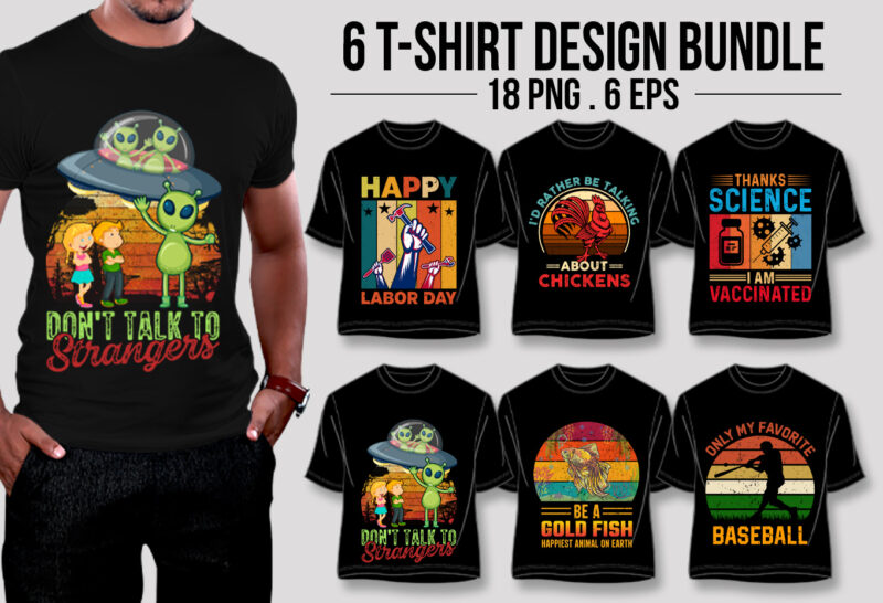 Vintage Retro T-Shirt Design Bundle