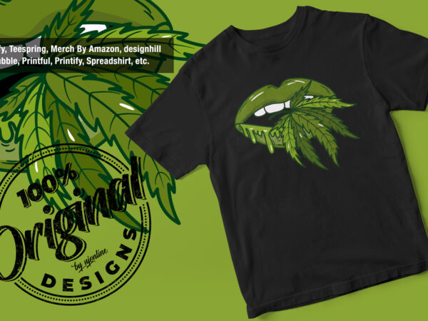 Weed lips, wake and bake, 420, bob marley, weed, marijuana, vector t-shirt design, 420 weed vector