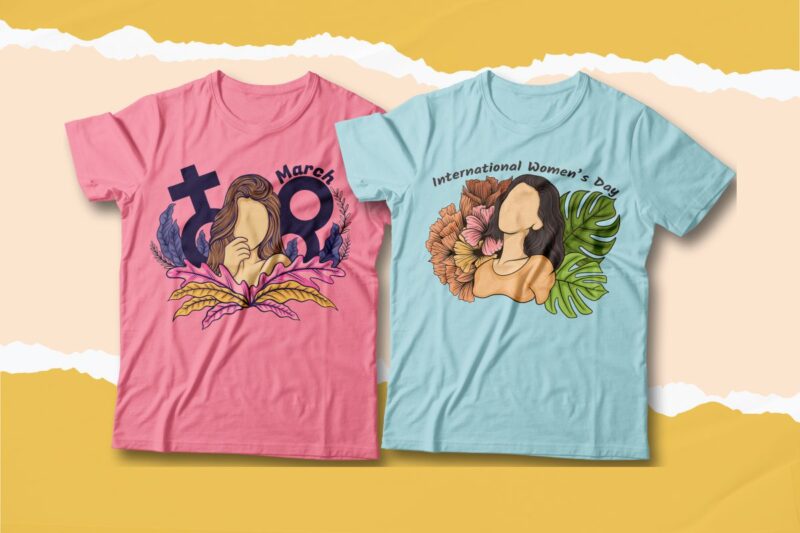 Women’s Day Illustration Bundle, Women’s Day Sublimation, Women’s Day T-shirt Designs