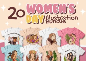 Women’s Day Illustration Bundle, Women’s Day Sublimation, Women’s Day T-shirt Designs