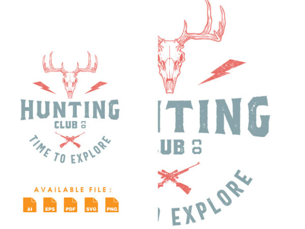 Hunting deer tshirt design