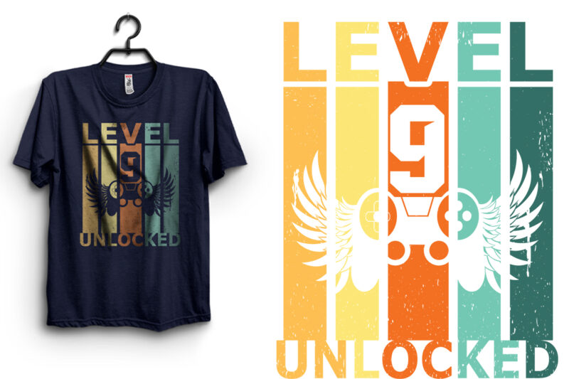 Level 9 Unlocked Typography T-shirt