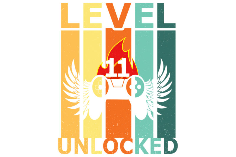 Level 11 Unlocked Typography T-shirt