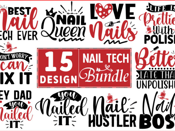 Nail tech svg design bundle
