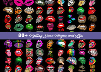 Bundle 80+ Rolling Stone Tongue and Lips Digital PNG, Leopard tongue PNG, Rolling stone, Tie Dye Tongue Png Bundle t shirt template