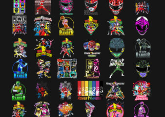 36 Power Ranger png bundle , Logo Power rangers ,face hero ,power rangers png ,dino rangers png , submilation design