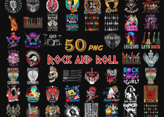 Bundle 50 Rock and roll PNG , Rock N Roll png , Rock Band Png , Rock Png , Rock star png ,Rock On Png , black rock ,digital PNG t shirt template