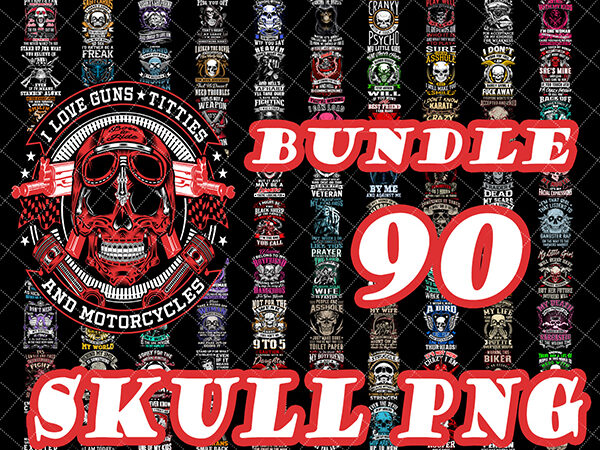 90 skull bundle png, 91 designs, digital, fife for cut, cricut, clipart, skull png tshirt