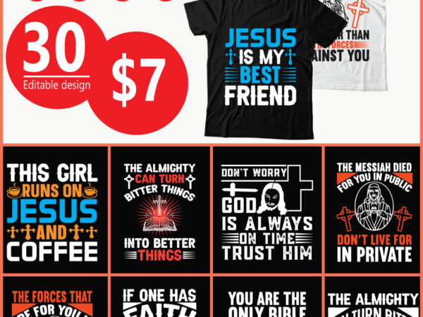 Christian t shirt design bundle