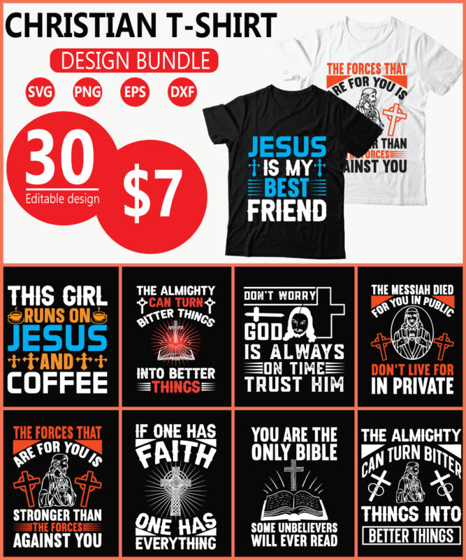 Christian t shirt design bundle