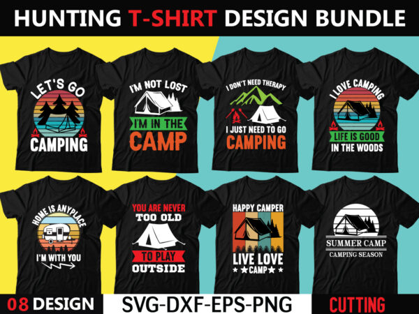 Camping t-shirt design