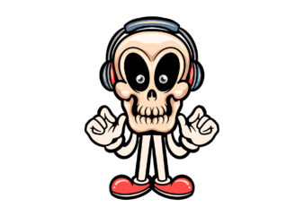 cool skull cartoon