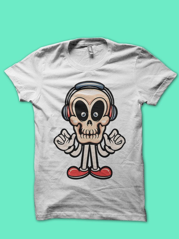 cool skull cartoon