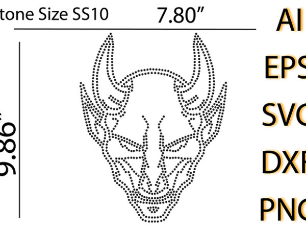 Printable skull rhinestone t-shirt design