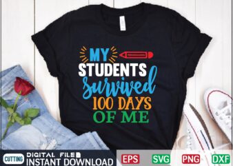 My students survived 100 days of me 100 days of me, my teacher survived 100 days of me, survived, funny, my teacher survived, my students survived 100 days of me,