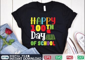 Happy 100th Day of School teacher, 100 days of school svg, funny, unisex adult, for teacher, friends, teacher appreciation, teacher love, education svg, teaching svg, teacher life svg, school highschool, graphic t shirt