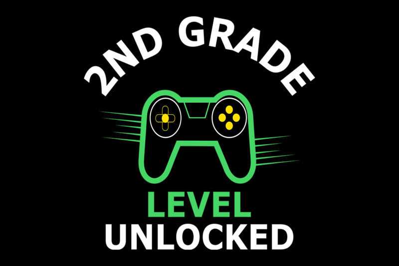 2nd Grade Level Unlocked T-shirt Design