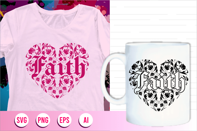 faith svg, faith quotes mandala svg, faith t shirt designs graphic vector