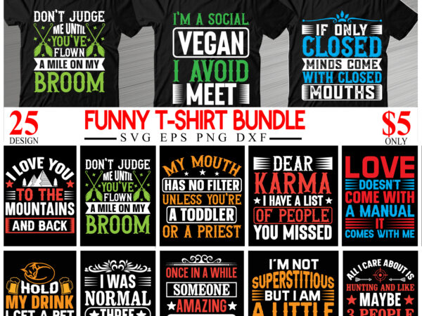 Funny t-shirt design bundle