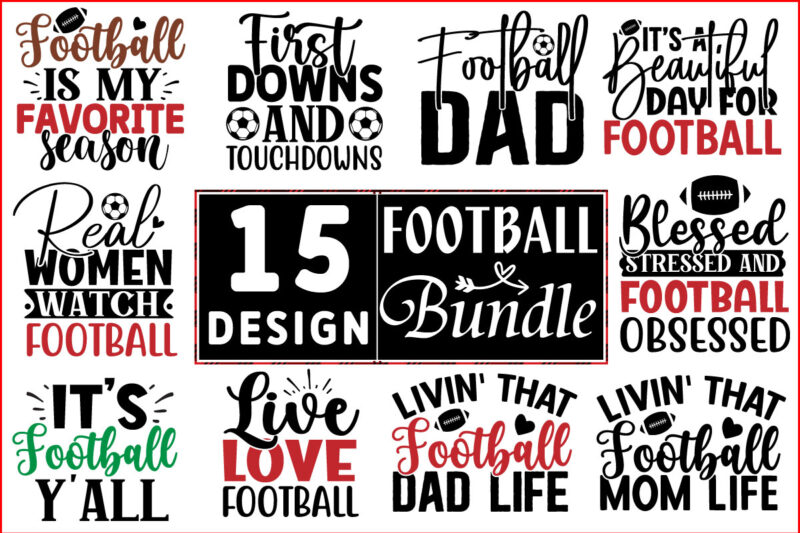 Football SVG Design Bundle