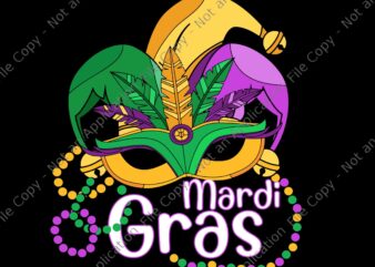 Mardi Gras Svg, Mardi Gras 2022 Beads Mask Feathers Svg, Mardi Gras 2022