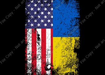 Ukrainian American Flag Ukraine USA Roots Svg, Flag Ukraine Svg, Ukraine Svg, I Stand With Ukraine Svg