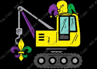 Kids Jester Crane Mardi Gras Svg, Mardi Gras Truck Svg, Mardi Gras Svg